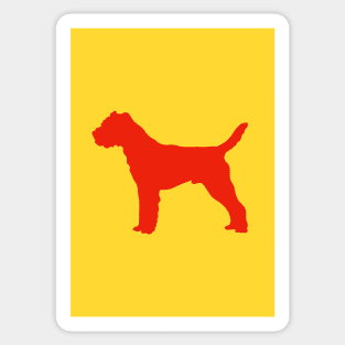 Border Terrier Dog Coloured Silhouette Sticker